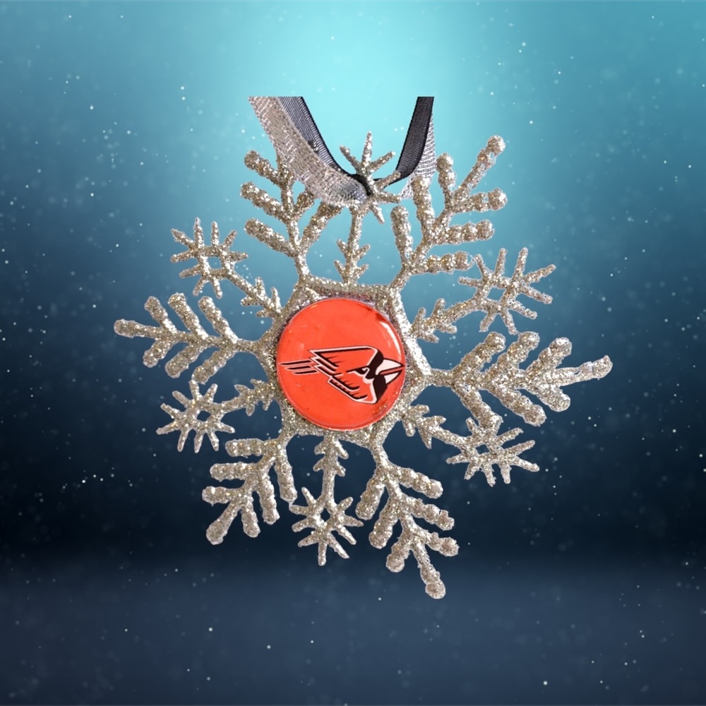 Ball State CARDINALS Handmade Glitter Snowflake *NEW*